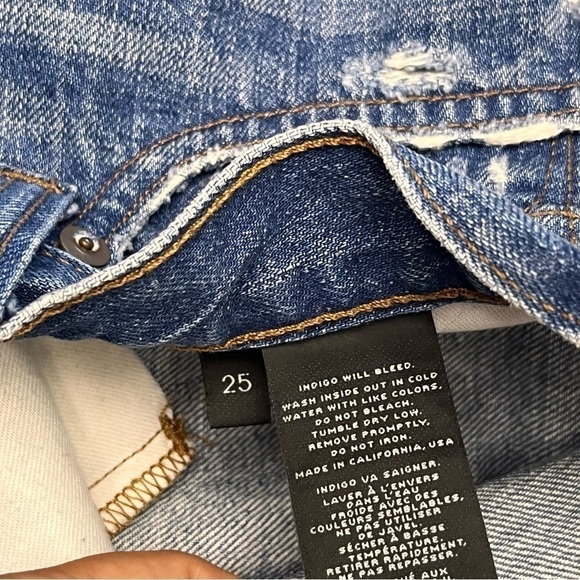 J brand distressed libra wash denim shorts - Picture 6 of 7